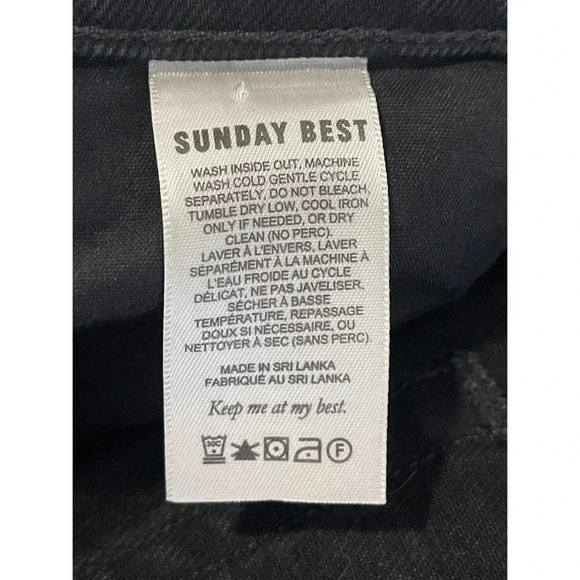 Aritzia Sunday Best Zola Mom Jean Size 6 Black High Rise Tapered Leg - Picture 12 of 13